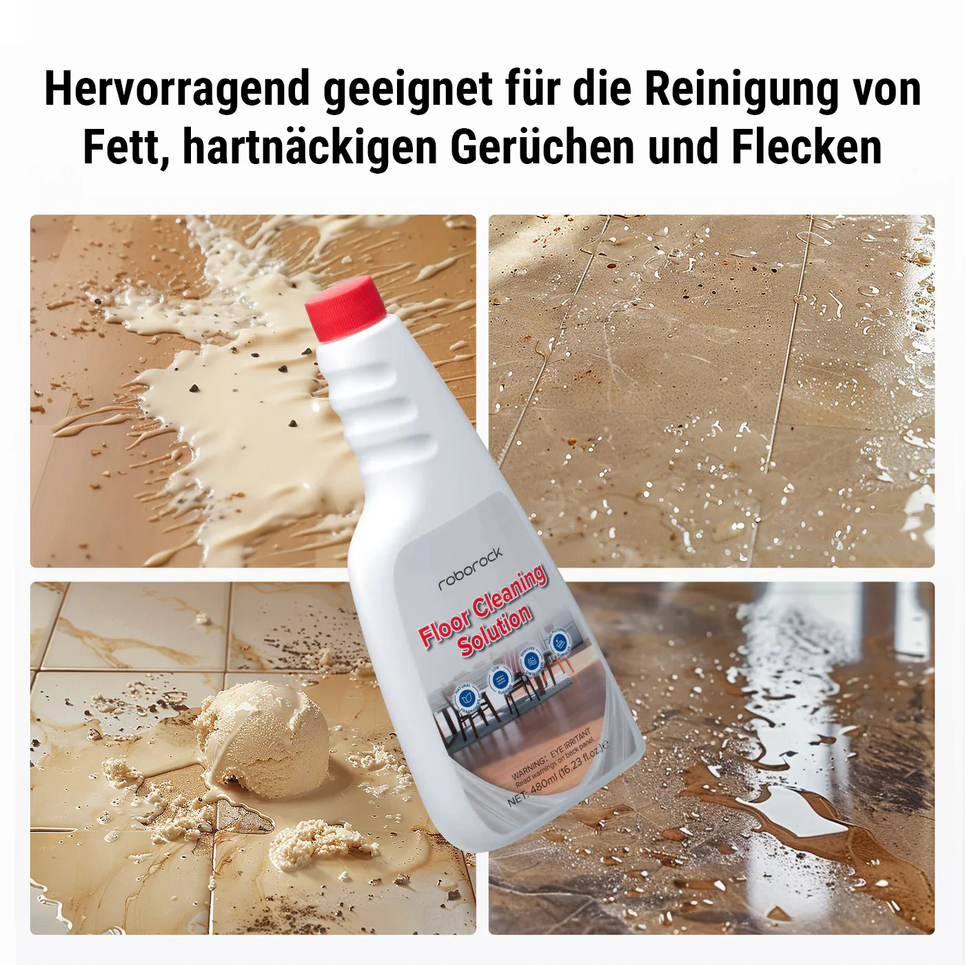 Roborock-Bodenreinigungslösung für Roboterstaubsauger und Nass-Trocken-Staubsauger, 480ml - Image 4