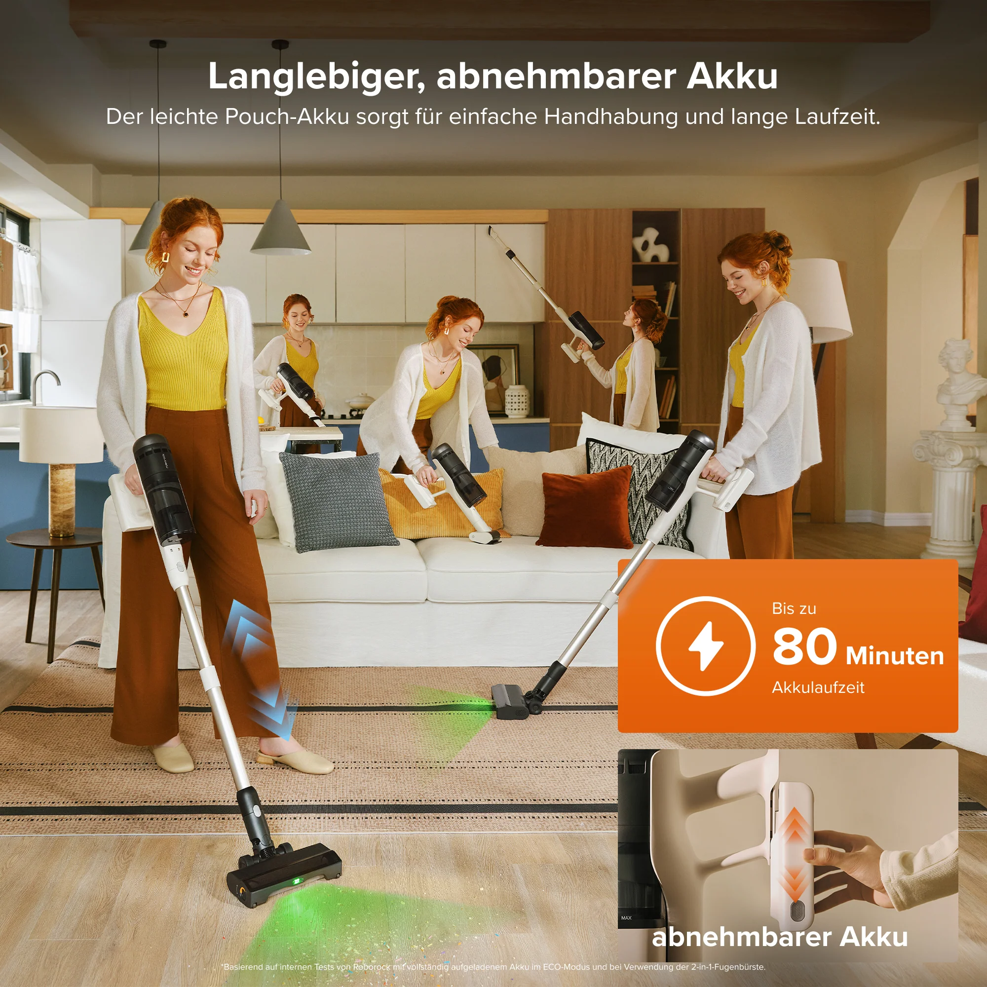 Roborock H60 Hub Pro Akku-Staubsauger mit Absaugstation - Image 3