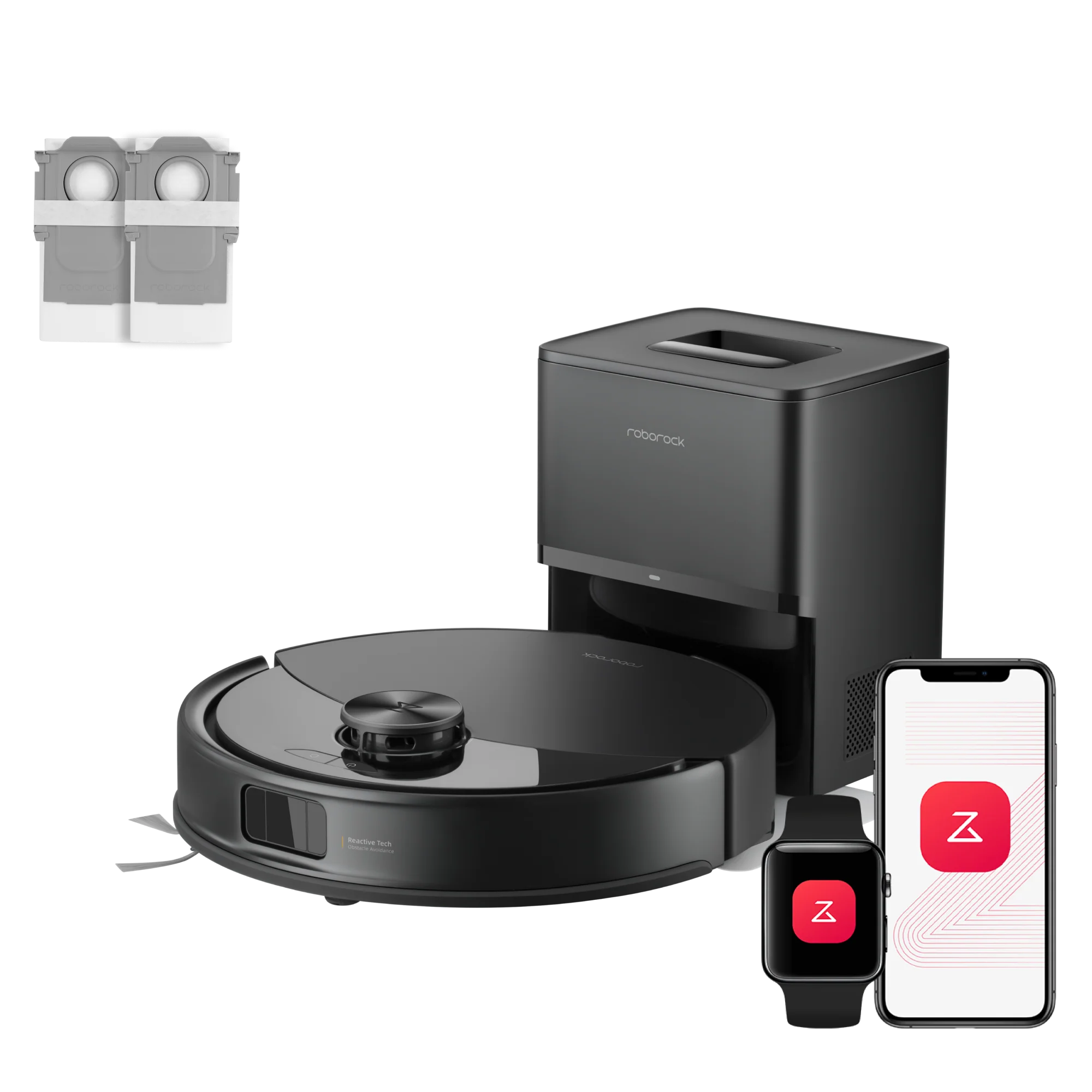 Roborock Q10 S5+ Set Saug- und Wischroboter mit Auto-Entleerungsstation mit zwei zusätzlichen Staubbeuteln