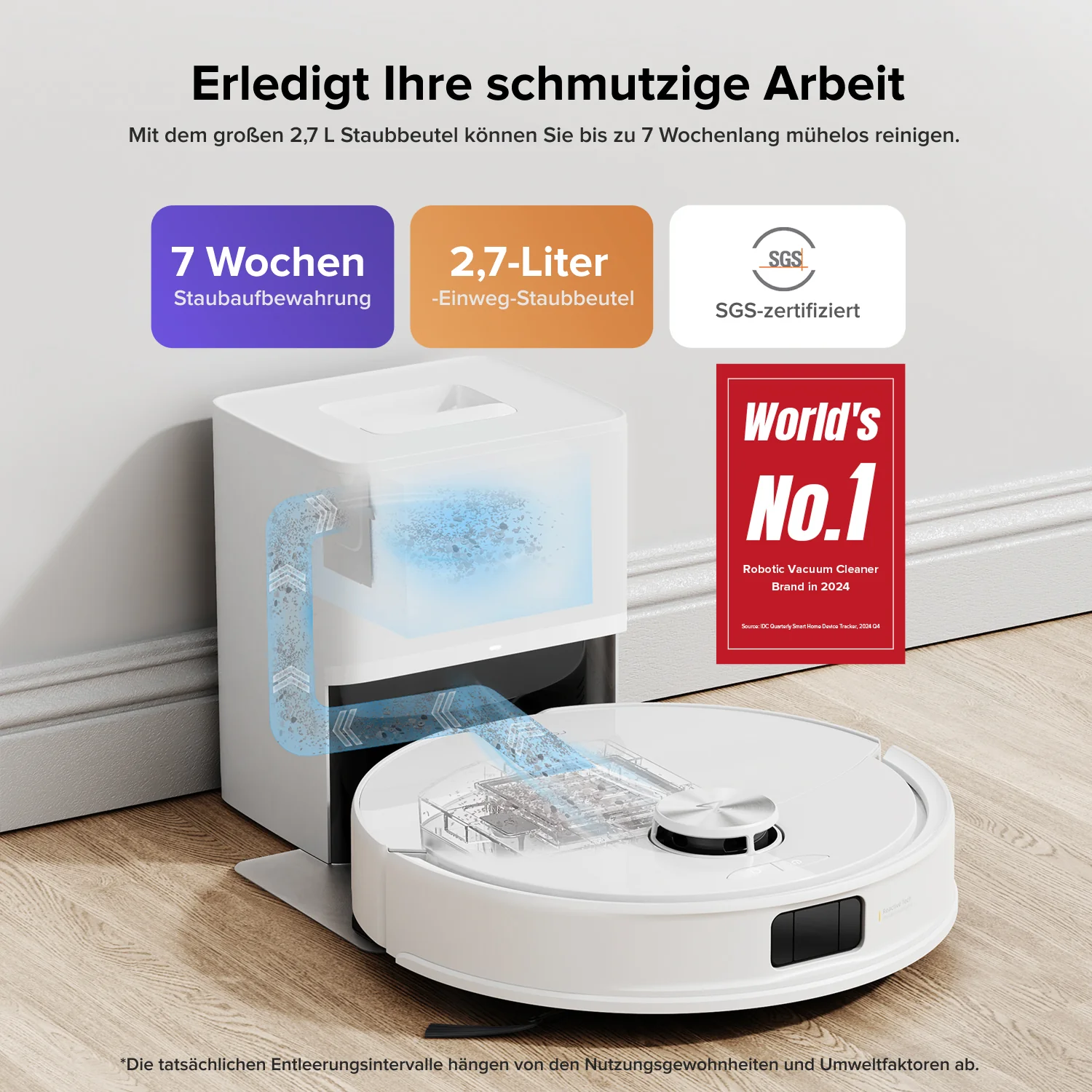 Roborock Q10 S5+ Saug- und Wischroboter mit Auto-Entleerungsstation - Image 2