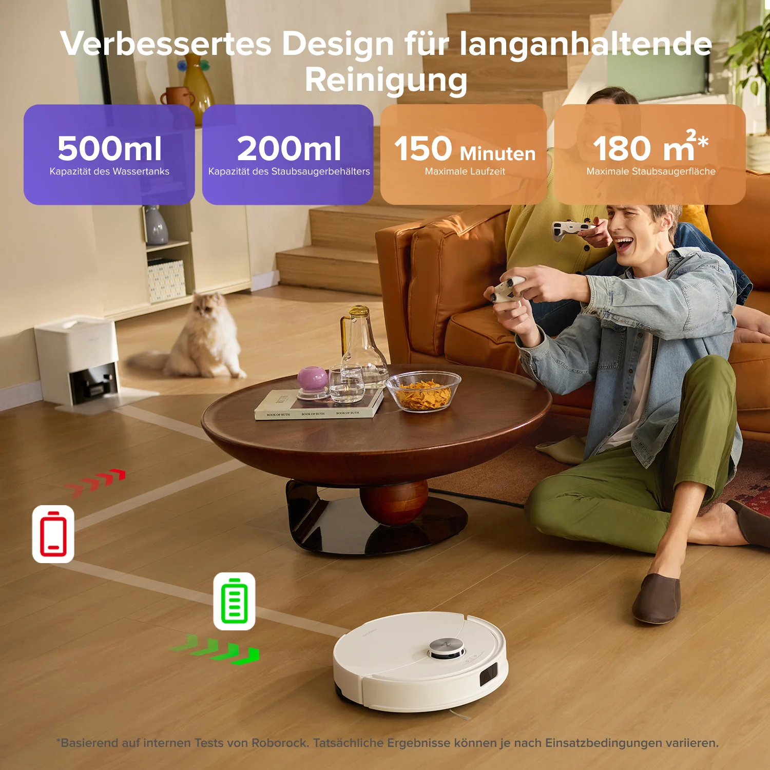 Roborock Q10 S5+ Set Saug- und Wischroboter mit Auto-Entleerungsstation mit zwei zusätzlichen Staubbeuteln - Image 16