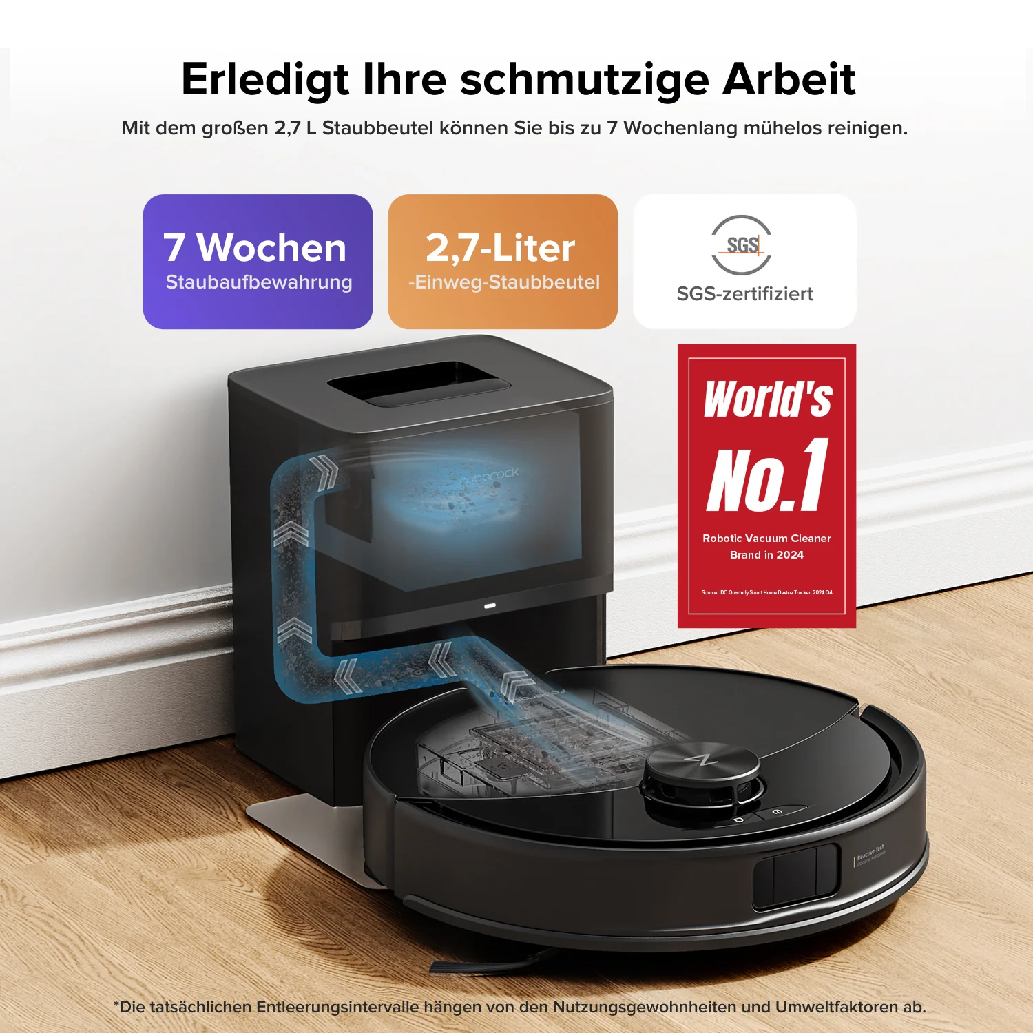 Roborock Q10 S5+ Saug- und Wischroboter mit Auto-Entleerungsstation - Image 10