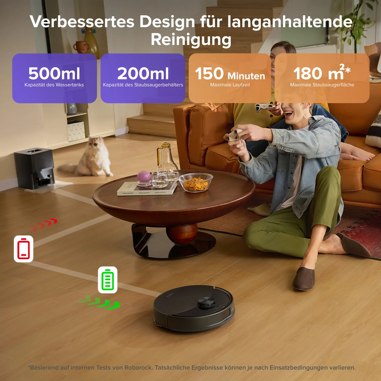 Roborock Q10 S5+ Set Saug- und Wischroboter mit Auto-Entleerungsstation mit zwei zusätzlichen Staubbeuteln - Image 7