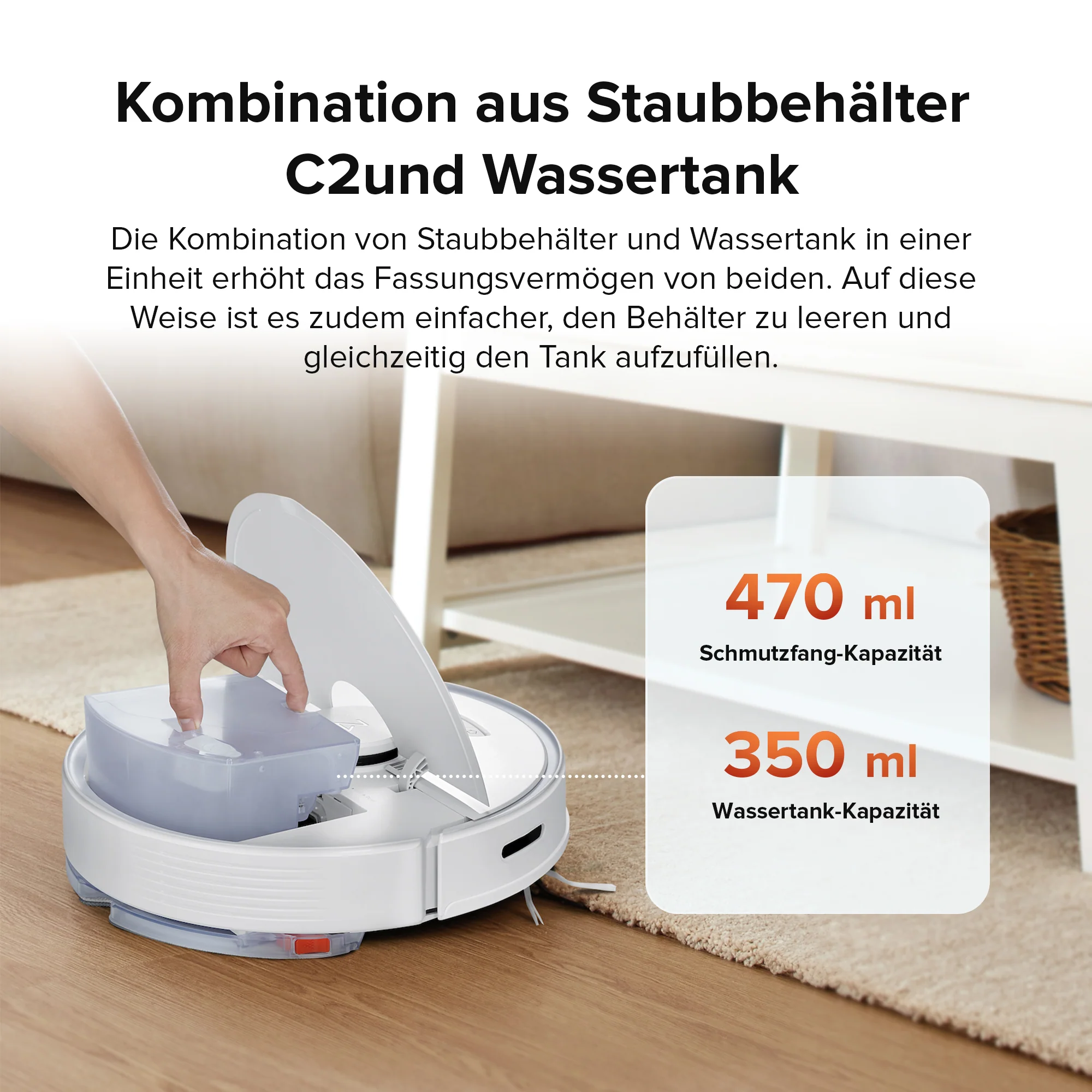 Roborock Q7 Max+ Saug- und Wischroboter mit Auto-Entleerungsstation - Image 5