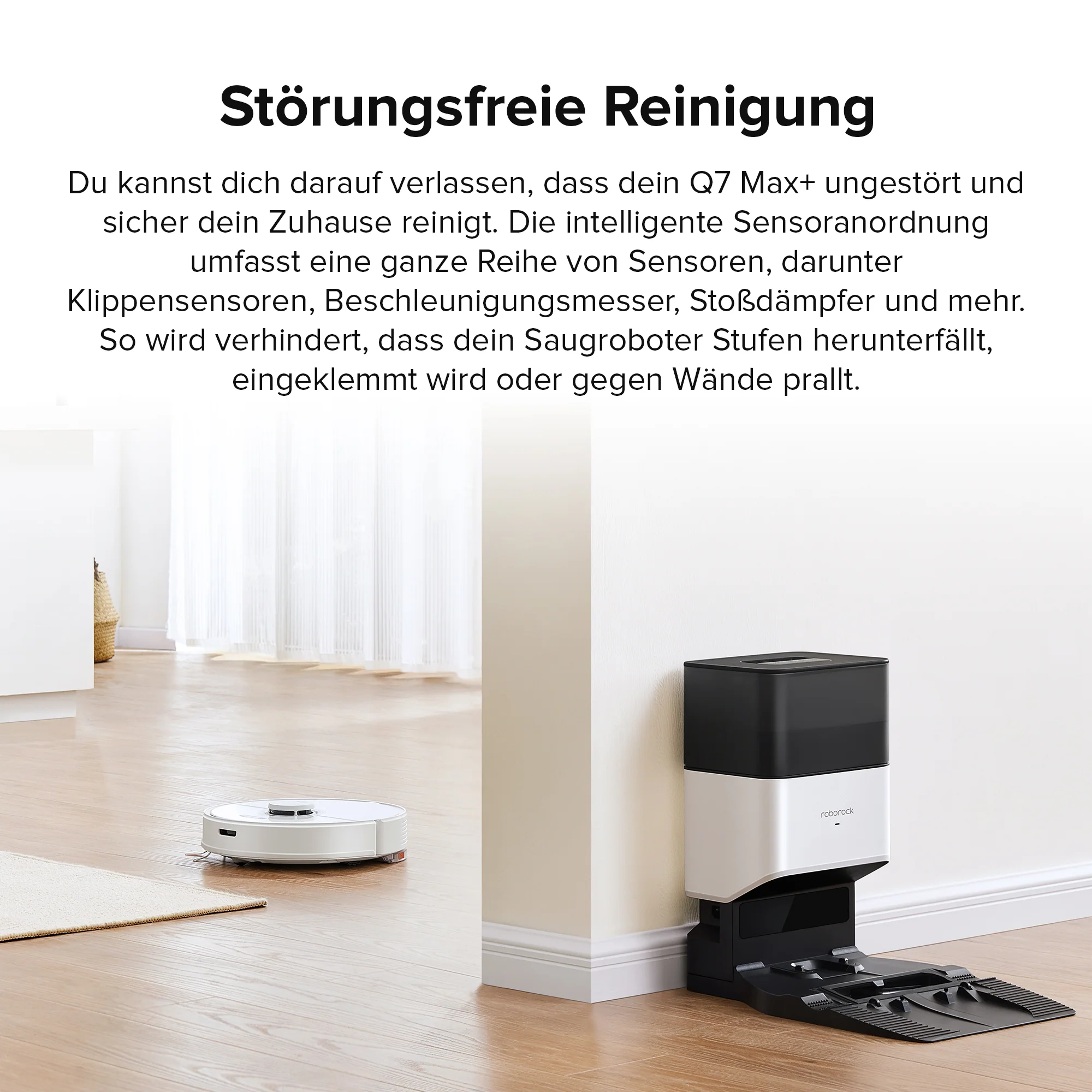 Roborock Q7 Max+ Saug- und Wischroboter mit Auto-Entleerungsstation - Image 8
