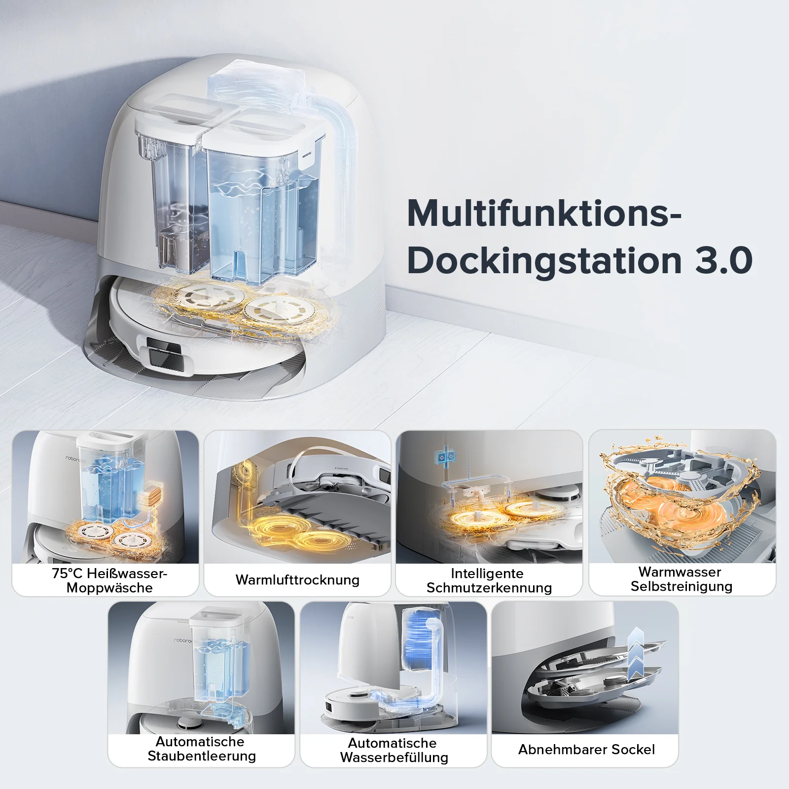 ăGeneralĂŒberholt â 90 % wie neuăRoborock Qrevo Curv S5X Saugroboter mit DuoDivideÂź HauptbĂŒrste und Multifunktions-Dockingstation 3.0 - Image 8