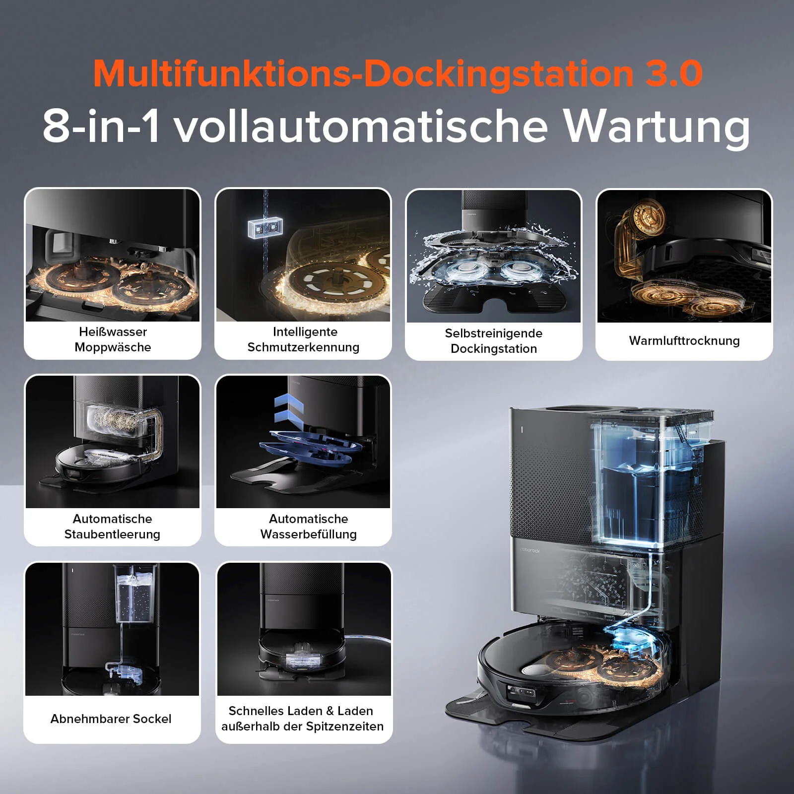 ăGeneralĂŒberholt â 90 % wie neuăRoborock Qrevo Slim Saugroboter mit Multifunktions-Dockingstation 3.0 - Image 6
