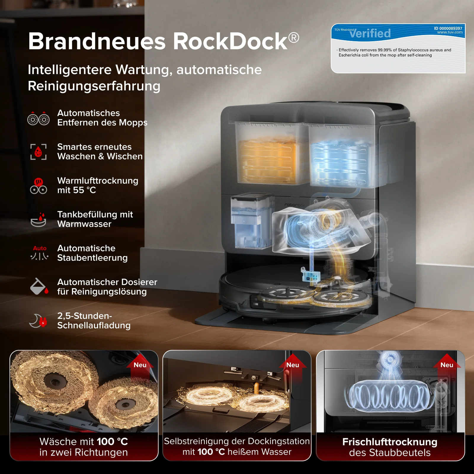 Roborock Saros 20 – AdaptiLift™ Chassis 3.0 für die reibungslose Überwindung von Schwellen, mit einer Saugkraft von 36.000 Pa - Image 5