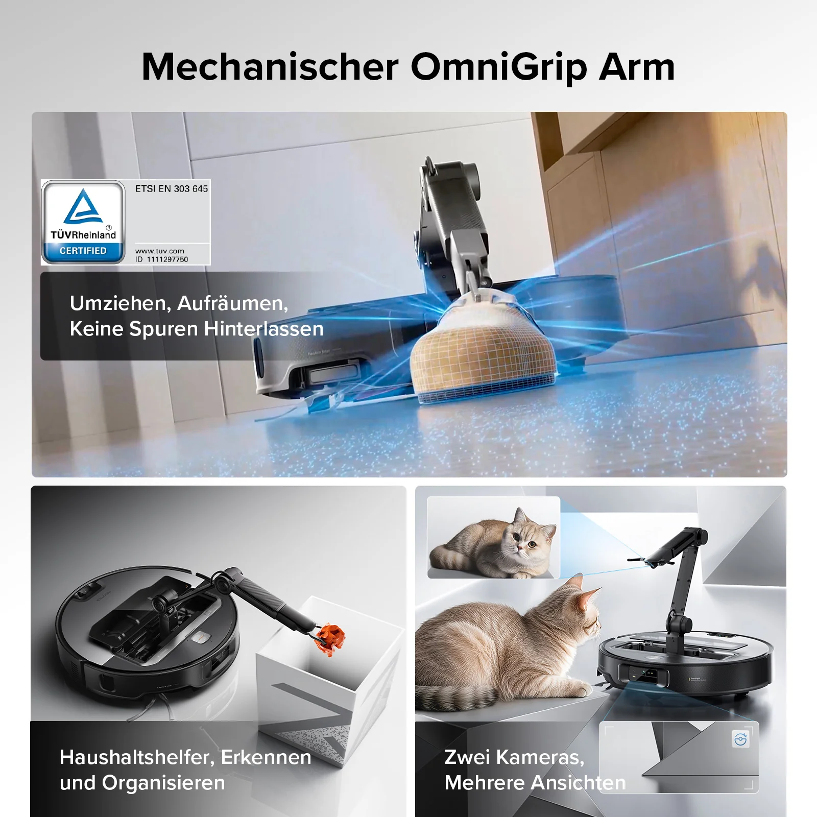 Roborock Saros Z70 Staubsaugerroboter mit mechanischem OmniGrip™ Arm - Image 4